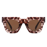 S1248 - Women Chunky Square Bright Fashion Wholesale Sunglasses