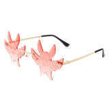 HW2036 - Frameless Party Gremlin Shape Novelty Wholesale Sunglasses