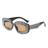 HS1336 - Square Rhinestone Fashion Geometric Wholesale Sunglasses