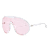 HS2171-1 - Oversize Fashion Curved Lens Aviator Wholesale Sunglasses