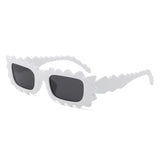 HS1309 - Rectangle Modern Spikes Irregular Wavy Square Wholesale Sunglasses