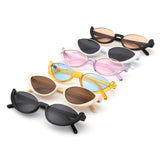 HS2193 - Retro Oval Semi-Rimless Round Wholesale Sunglasses