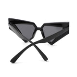 HS1357 - Oversize Fashion Chunky Geometric Cat Eye Wholesale Sunglasses