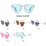 HJ2097 - Geometric Irregular Tinted Lens Wholesale Sunglasses