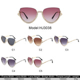 HJ3038 - Women Semi-Rimless Fashion Rhinestone Cat Eye Wholesale Sunglasses