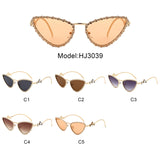 HJ3039 - Women Luxury Fashion Diamond Cat Eye Wholesale Sunglasses