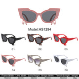 HS1294 - Irregular Cat Eye Rhinestone Drip Fashion Women Wholesale Sunglasses