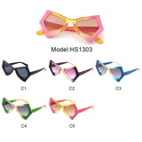 HS1303 - Geometric Sharp Irregular Women Fashion Wholesale Sunglasses