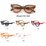 HS1306 - Women Retro Two-Tone Cat Eye Wholesale Sunglasses