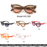 HS1306 - Women Retro Two-Tone Cat Eye Wholesale Sunglasses