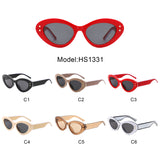 HS1331 - Oval Fashion Women Star Design Cat Eye Wholesale Sunglasses