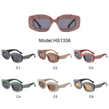 HS1336 - Square Rhinestone Fashion Geometric Wholesale Sunglasses