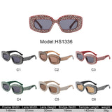 HS1336 - Square Rhinestone Fashion Geometric Wholesale Sunglasses