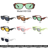 HS1338 - Square Retro Modern Fashion Geometric Wholesale Sunglasses