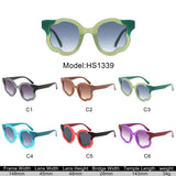 HS1339 - Irregular Round Fashion Geometric Wholesale Sunglasses