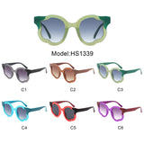 HS1339 - Irregular Round Fashion Geometric Wholesale Sunglasses