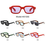 HS1355 - Vintage Square Flat Fashion Wholesale Sunglasses