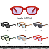 HS1355 - Vintage Square Flat Fashion Wholesale Sunglasses