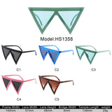 HS1358 - Irregular Fashion Flat Top Triangle Pointy Wholesale Sunglasses