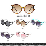 HS2164 - Oversize Fashion Irregular Round Oversize Wholesale Sunglasses