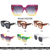 HS2166 - Fashion Square Chic Flat Top Women Wholesale Sunglasses