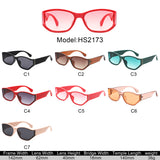 HS2173 - Square Curved Lens Wrap Around Wholesale Sunglasses