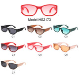 HS2173 - Square Curved Lens Wrap Around Wholesale Sunglasses