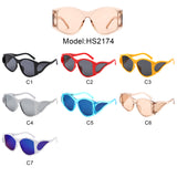 HS2174 - Square Geometric Large Chunky Fashion Wholesale Sunglasses