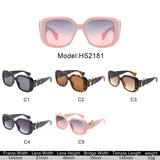 HS2181 - Women Chic Chunky Leopard Design Square Wholesale Sunglasses