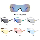 HS2183 - Rimless Square Fashion Mirrored Wholesale Sunglasses