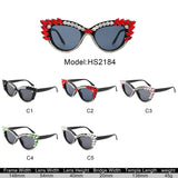 HS2184 - Women Fashion Rhinestone Luxury Cat Eye Wholesale Sunglasses