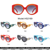 HS2189 - Oversize Bold Luxurious Fashion Women Round Wholesale Sunglasses