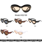 HS2190 - Oversize Chunky Fashion Irregular Cat Eye Wholesale Sunglasses