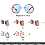 HW2069 - Rimless Luxurious Rhinestone Geometric Fashion Wholesale Sunglasses