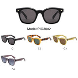 PIC3002 - Retro Square Polarized Curved Modern Fashion Wholesale Sunglasses