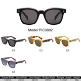 PIC3002 - Retro Square Polarized Curved Modern Fashion Wholesale Sunglasses