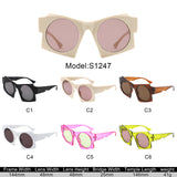 S1247 - Square Fashion Geometric Oversize Wholesale Sunglasses