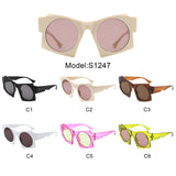 S1247 - Square Fashion Geometric Oversize Wholesale Sunglasses