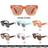 S1248 - Women Chunky Square Bright Fashion Wholesale Sunglasses