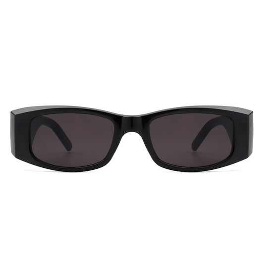 HS1107 - Retro Rectangular Narrow Vintage Slim Sunglasses