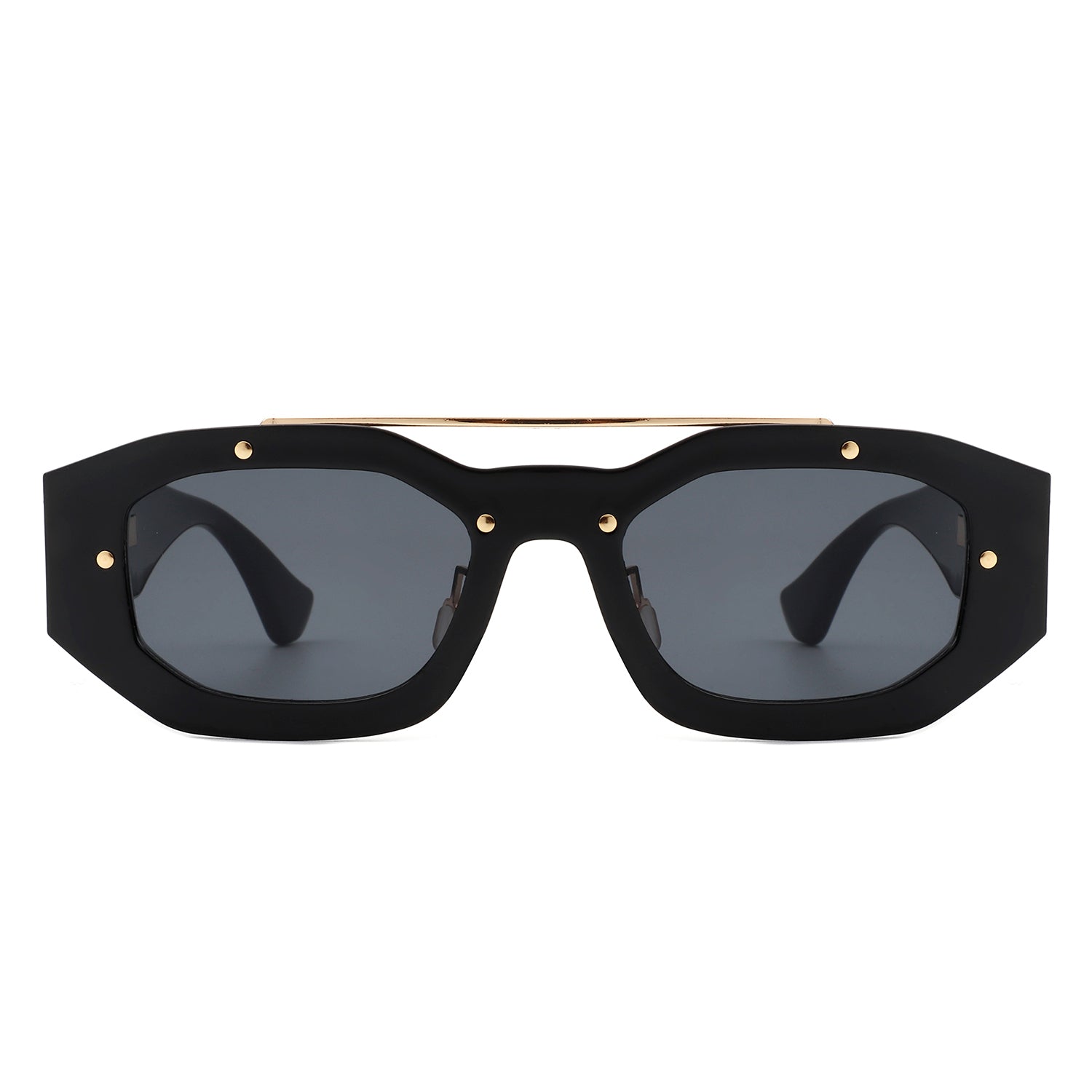 HS3013 - Geometric Retro Irregular Brow-Bar Square Fashion Sunglasses ...