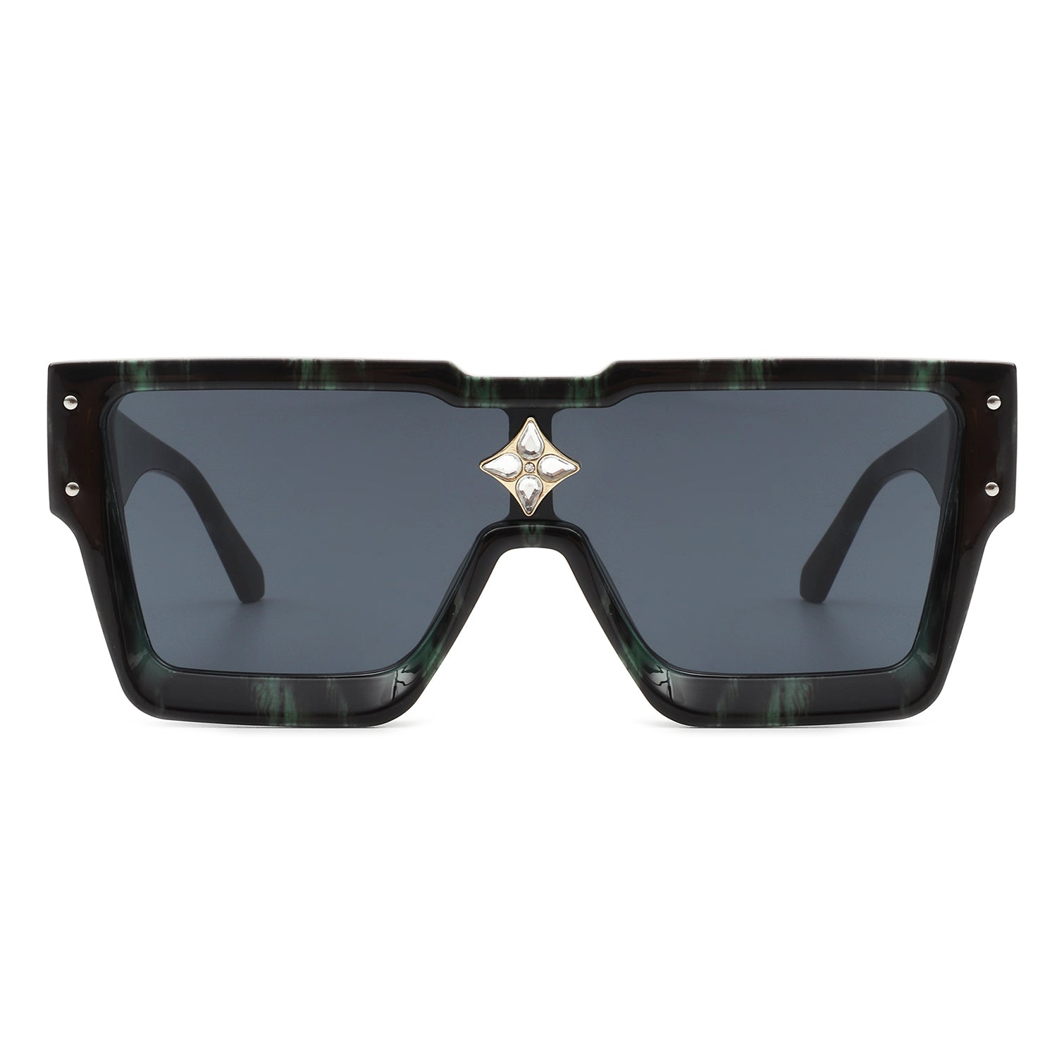 HS3010 - Square Oversize Retro Bold Tinted Designer Fashion Sunglasses ...