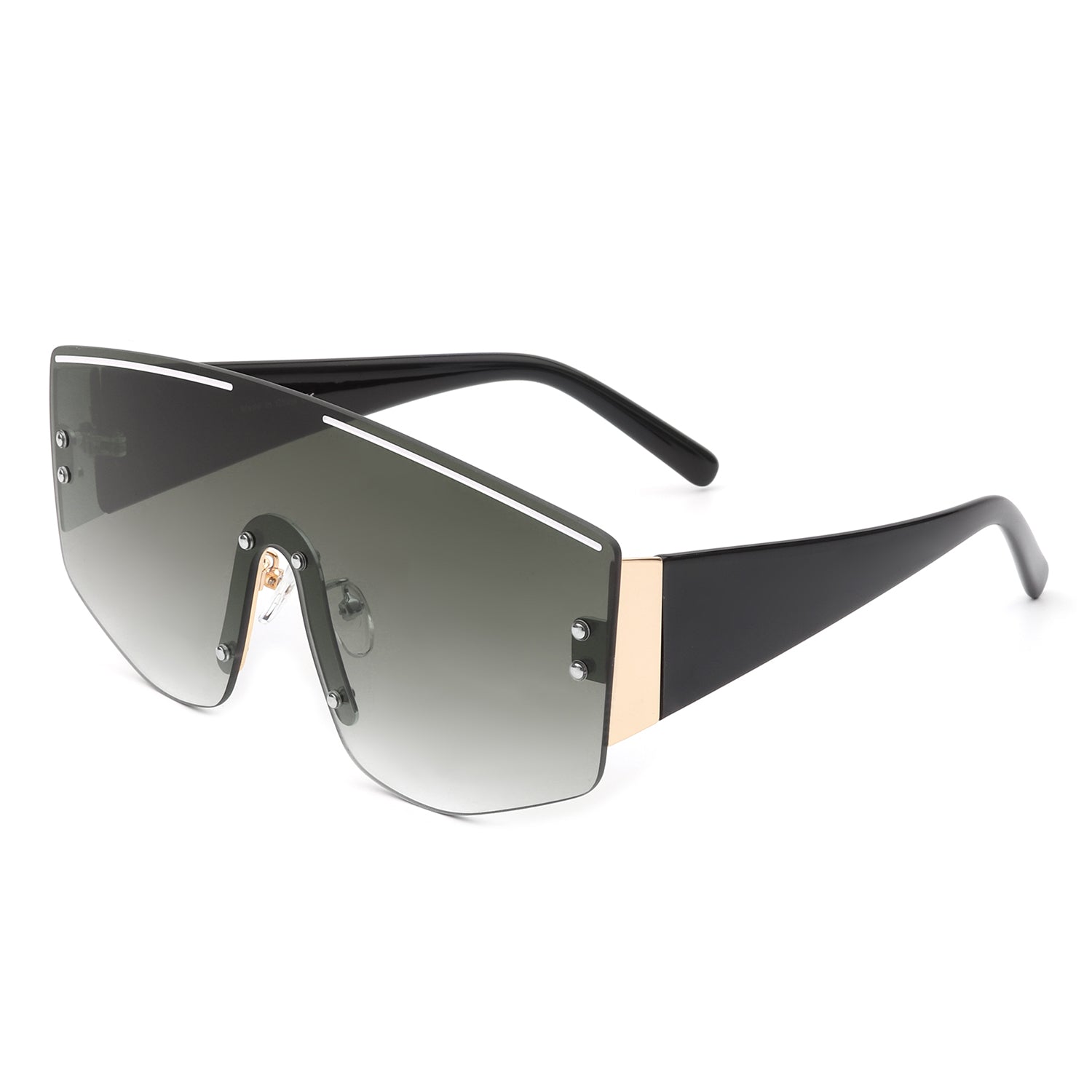 Oversize Rimless Square Sunglasses