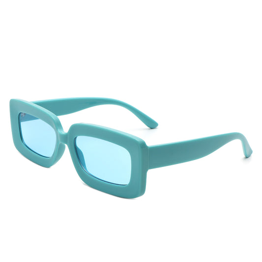 HS1196 - Rectangle Flat Lens Fashion Tinted Square Wholesale Sunglasses