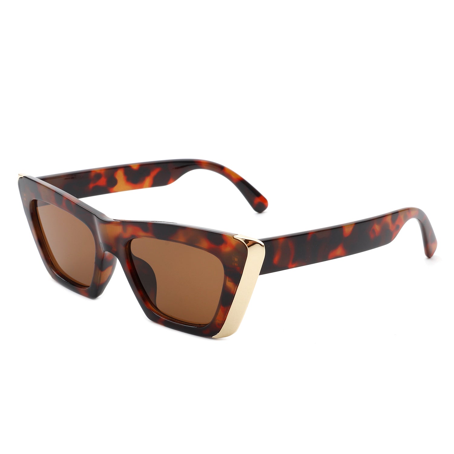 Retro Cat Eye Sunglasses - Orange