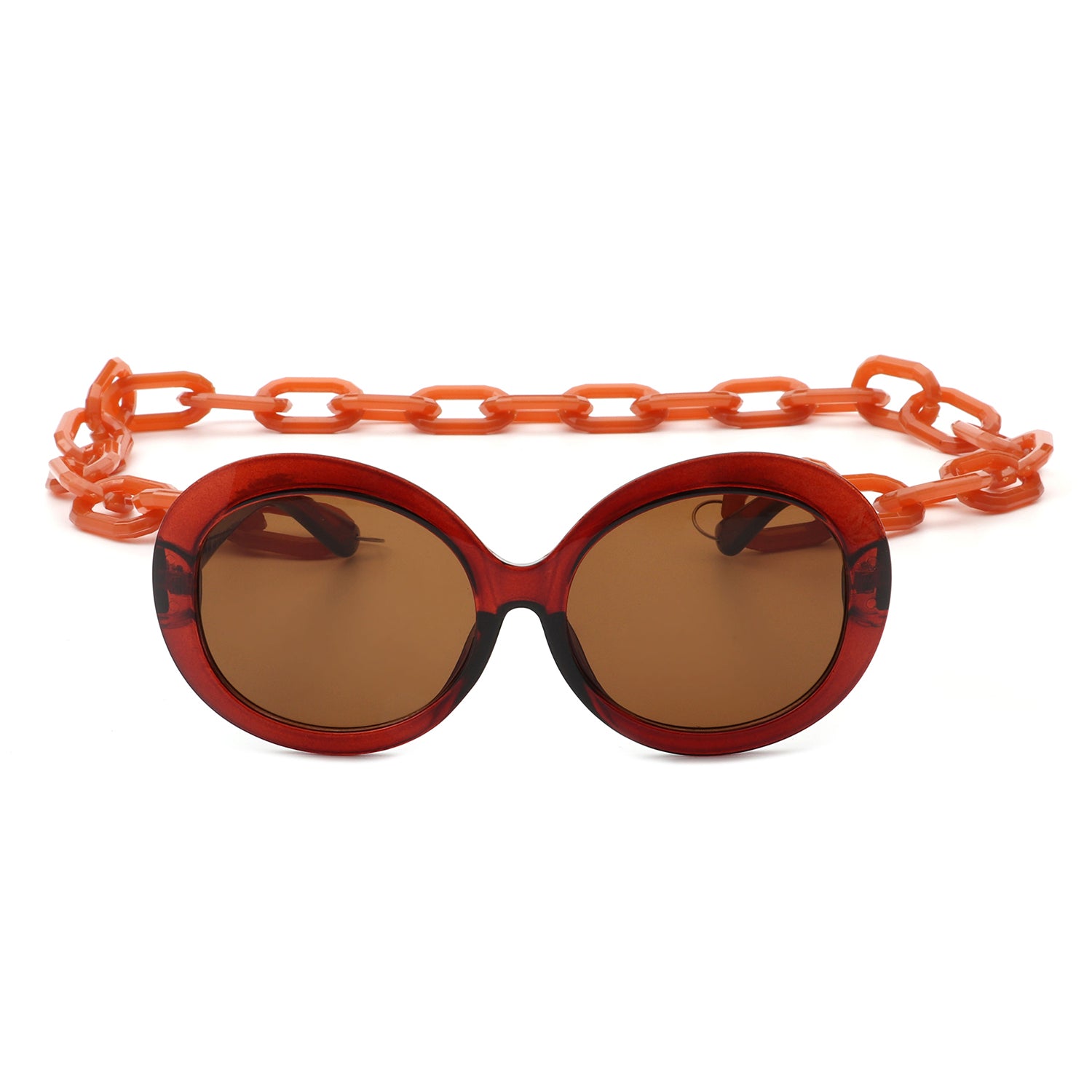 Topshop Chain Round Sunglasses