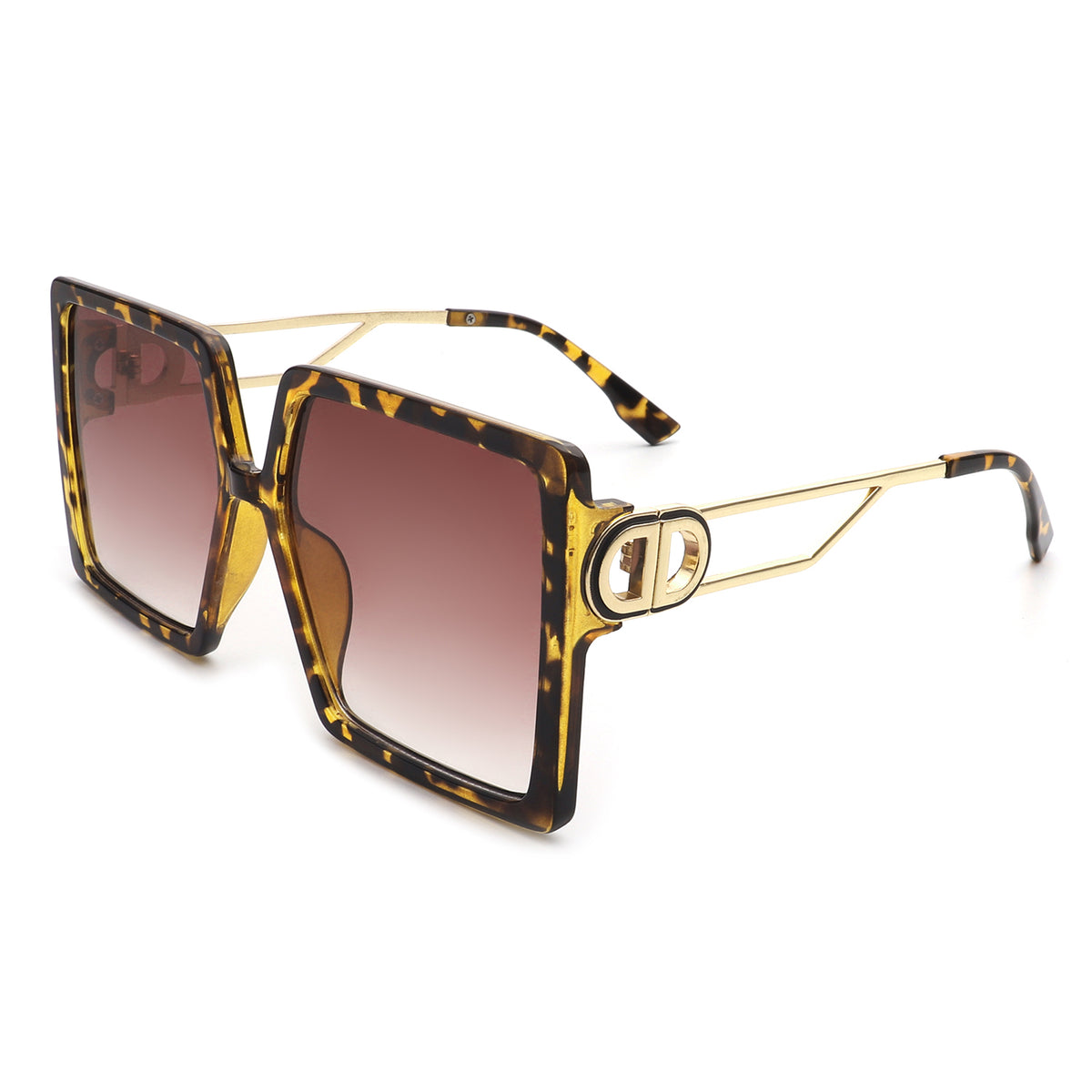 HS3006 - Square Bold Retro Thick Vintage Designer Fashion Sunglasses