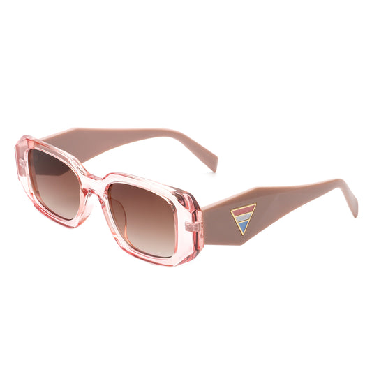 HS1106 - Rectangular Fashion Geometric Narrow Slim Retro Sunglasses