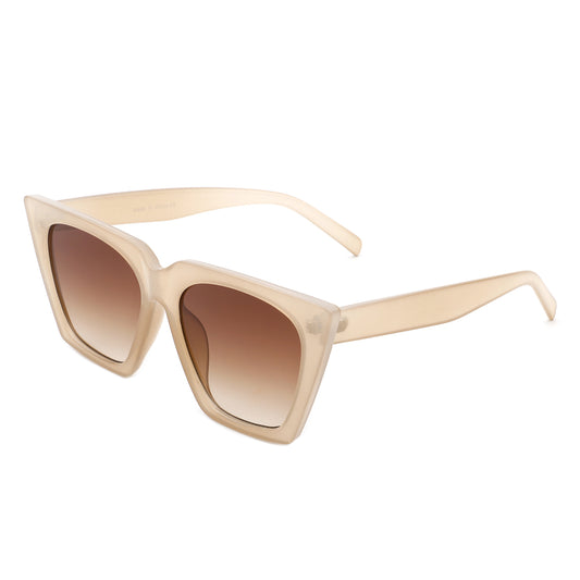 S1202 - Women Cat Eye Retro Oversize Fashion Square Sunglasses