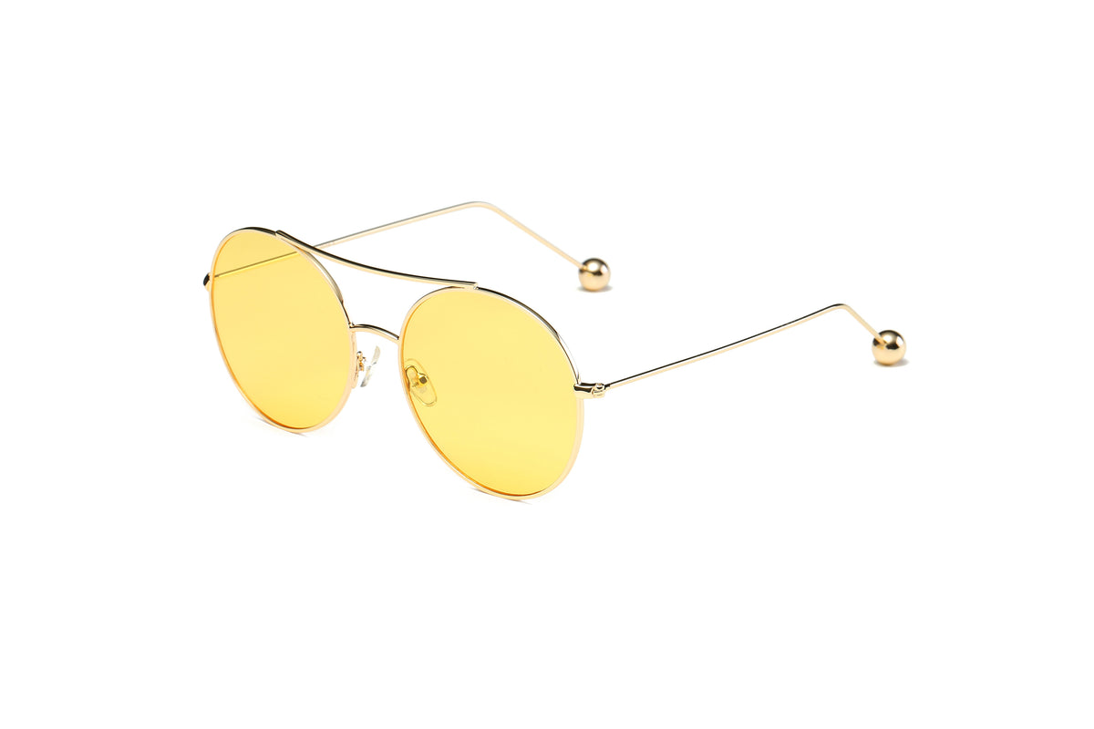 S1016 - Unisex Round Tinted Lens Sunglasses - Iris Fashion Inc. | Wholesale Sunglasses and Glasses